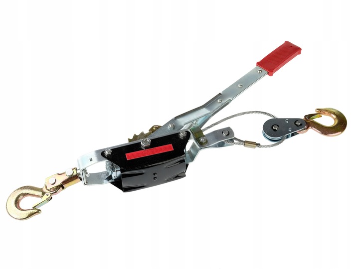 WYCIĄGARKA RĘCZNA LINOWA WCIĄGARKA PRZECIĄGARKA 4T 4000kg 3 HAKI