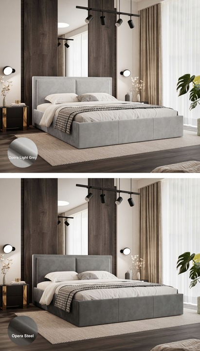 ŁOŻKO SOAVE II Z PODNOSZONYM STELAŻEM I POJEMNIKIEM NA POŚCIEL 160x200