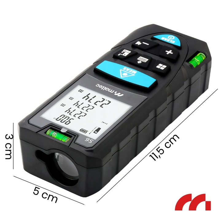 DALMIERZ LASEROWY 50M KĄTOMIERZ POZIOMICA CYFROWY MIERNIK ODLEGŁOŚCI