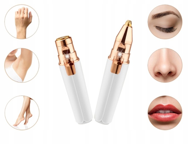 DEPILATOR DO BRWI TRYMER DO TWARZY DAMSKA GOLARKA