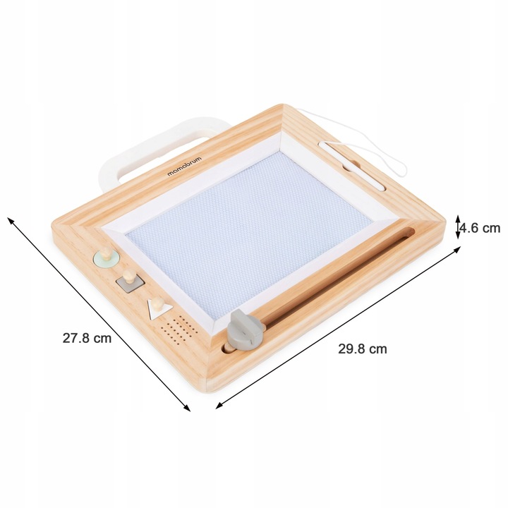 Drewniany Magnetyczny Znikopis z Pieczątkami - Tablica do Rysowania Tablet