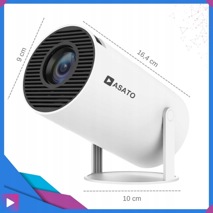 Projektor Rzutnik Android TV WiFi SMART Bluetooth 5.0 HD 4K Ekran 150