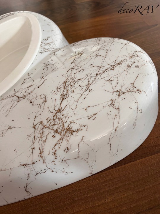 SERCE na Grób RÓŻNE KOLORY Podstawa na Stroik Wzór Marmur Kompozycja