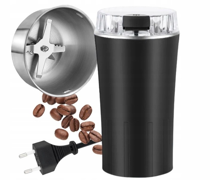 MŁYNEK DO KAWY MOCNY ELEKTRYCZNY DO MIELENIA PRZYPAWY ORZECHY ZIARNA