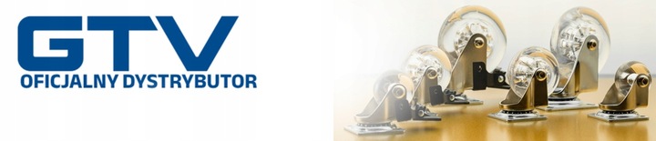 Kółka meblowe obrotowe Brazylia przezroczyste FI 35mm GTV - 4 Sztuki