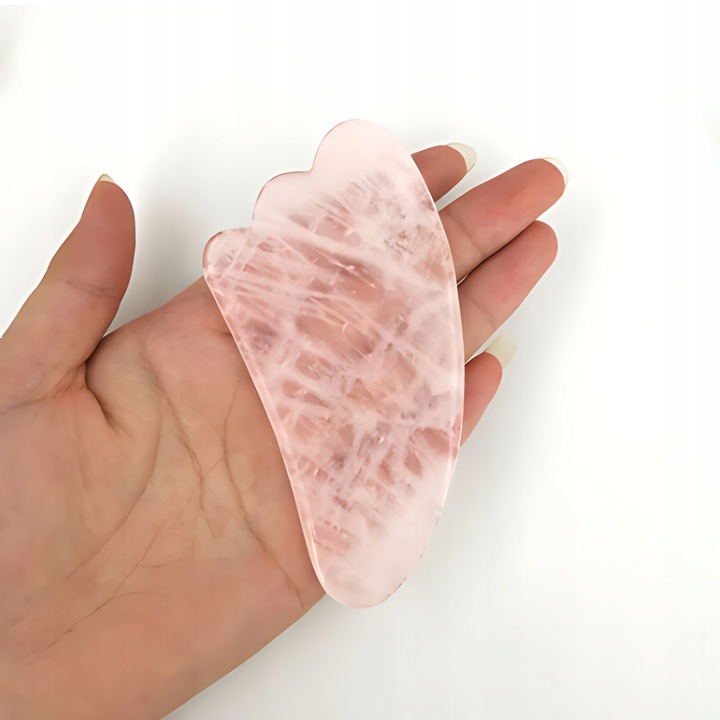 ROLLER WAŁEK KWARCOWY DO TWARZY + KAMIEŃ GUA SHA DO MASAŻU TWARZY I CIAŁA