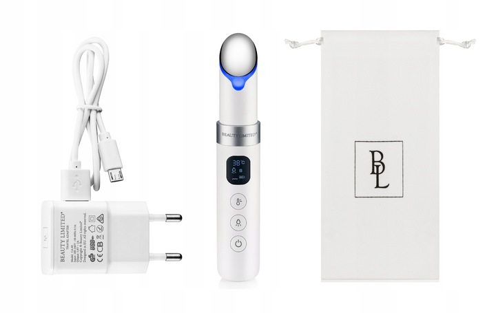 Masażer do twarzy oczu i ust 3w1 LED wibracje ciepło EyeCare Beauty