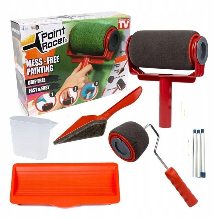 WAŁEK DO MALOWANIA NIEKAPIĄCY ZESTAW MALARSKI 4w1 WAŁEK NIEKAPEK