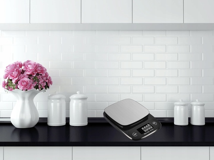 WAGA KUCHENNA ELEKTRONICZNA WYŚWIETLACZ LCD DOTYKOWA PRECYZYJNA 5KG/1G