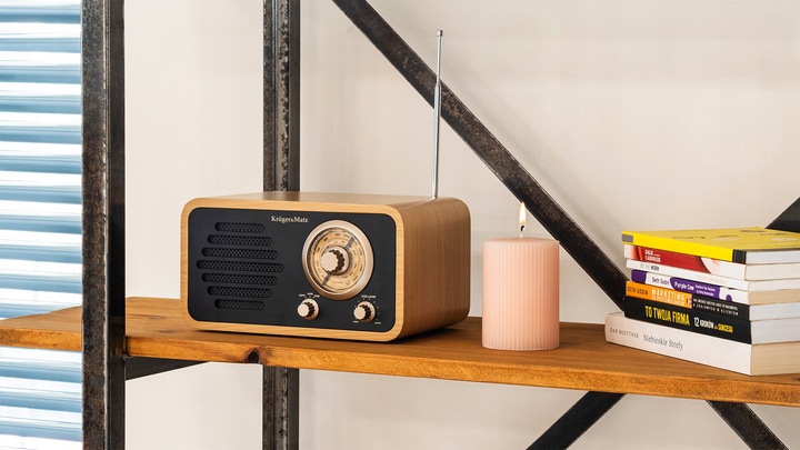 Radio sieciowe Kruger&Matz AM/FM antena teleskopowa RETRO