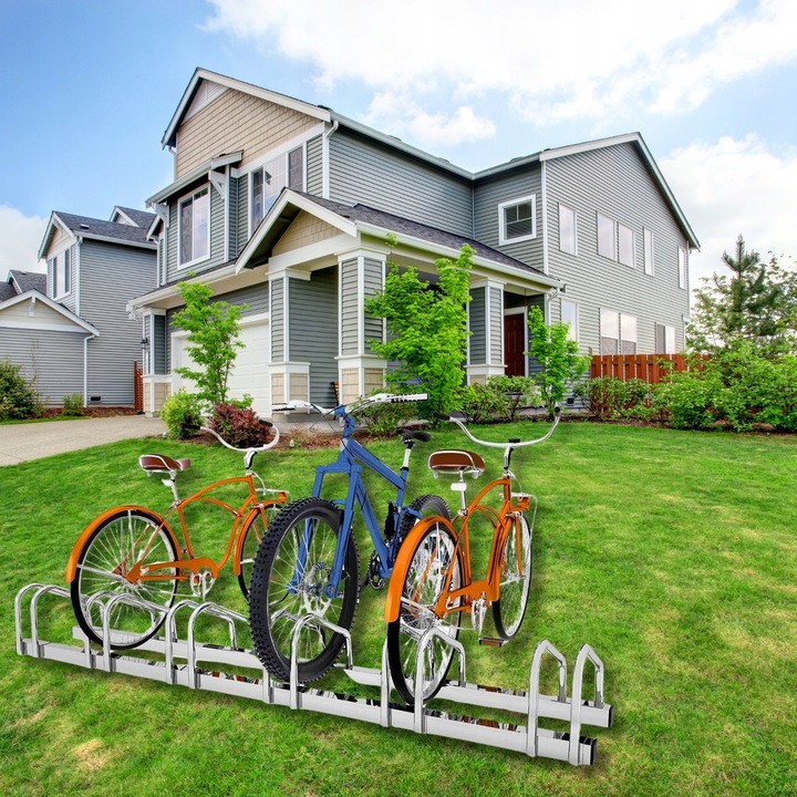 STOJAK NA ROWERY 5 Stanowisk 5 Rowerów Rowerowy Rower Uchwyt Parking Ocynk