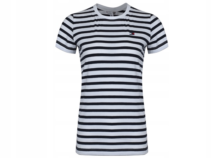 Tommy Hilfiger - DAMSKI T-SHIRT KOSZULKA TH10109-001 bluzka w paski