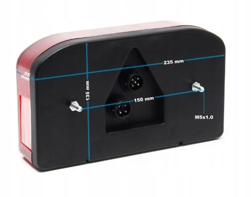 Lampy tylne do przyczepy lawety + wiązka instalacja 5m 13PIN