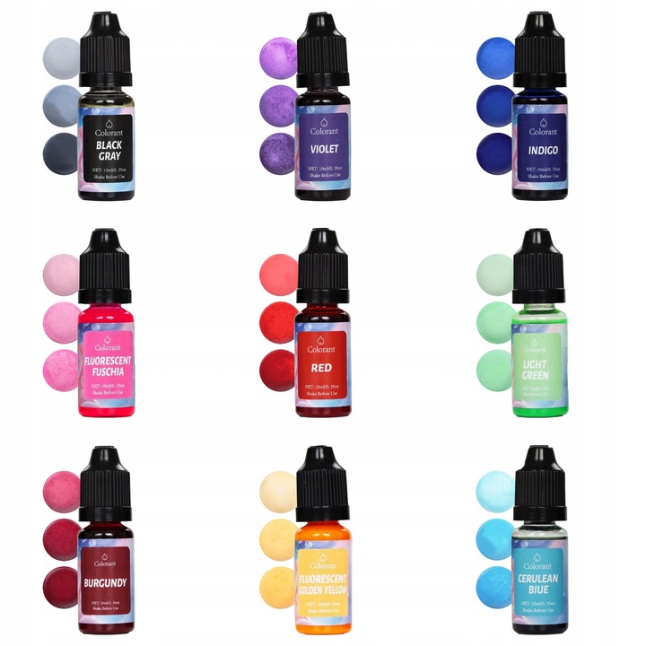 BARWNIKI DO ŚWIEC PIGMENT w Płynie do Wosku Sojowego Parafiny 9