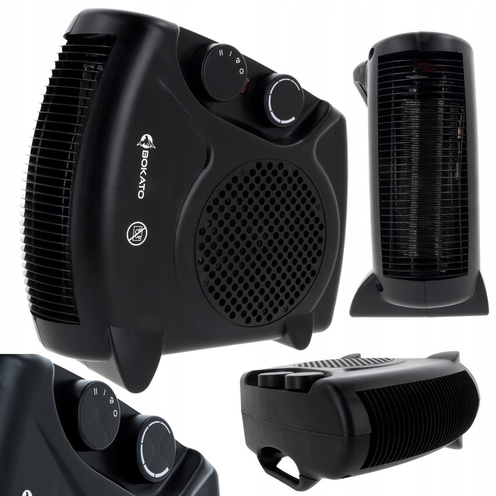 TERMOWENTYLATOR FARELKA GRZEJNIK ELEKTRYCZNY 2000W Z TERMOSTATEM 3