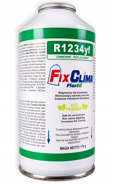 ZESTAW DO NAPEŁNIANIA KLIMATYZACJI AUT GAZ CZYNNIK CHŁODNICZY AUT R1234YF