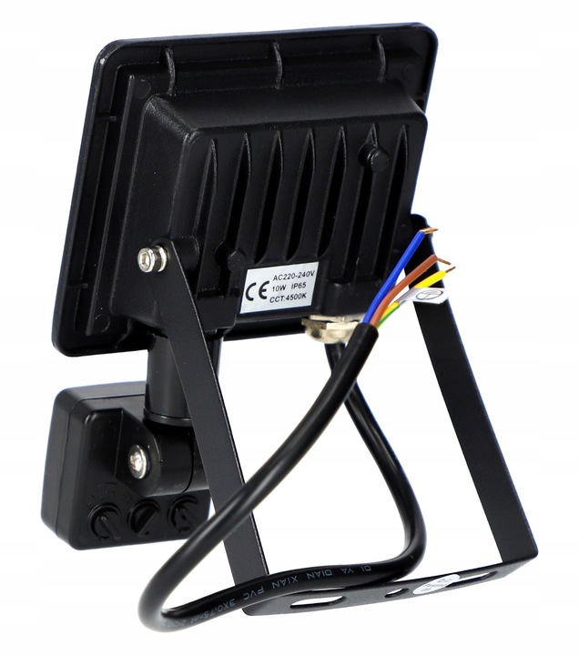 Naświetlacz LED SLIM 10W halogen z CZUJNIK RUCHU i zmierzchu reflektor