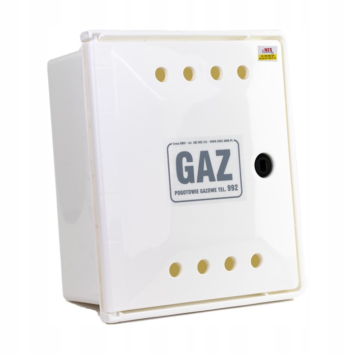 Skrzynka gazowa na zawór gazowy odcinający 250 x 300 x 150 szafka biała