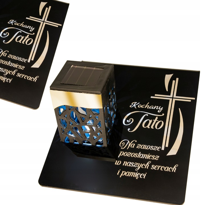 ZNICZ SOLARNY Wieczna Latarenka LED STATUETKA GRÓB lampka dla TATY