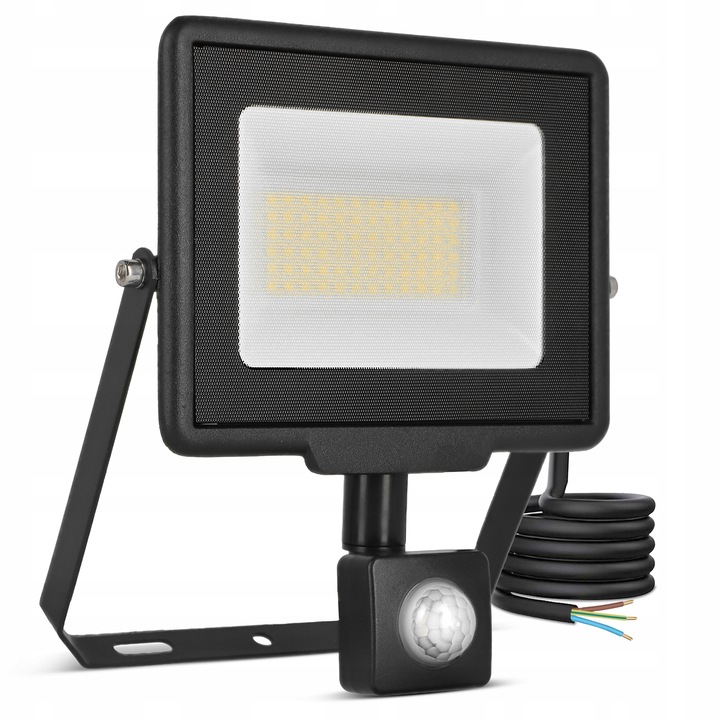 Naświetlacz LED SLIM 50W Halogen z CZUJNIK RUCHU Zmierzchu Reflektor