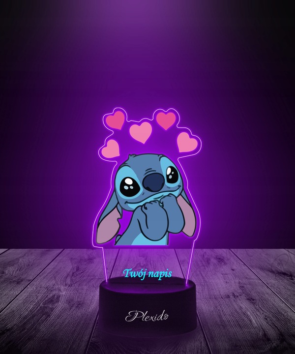 Lampka na biurko UV Statuetka Led Bajka Lilo i Stich Prezent dla Dziecka