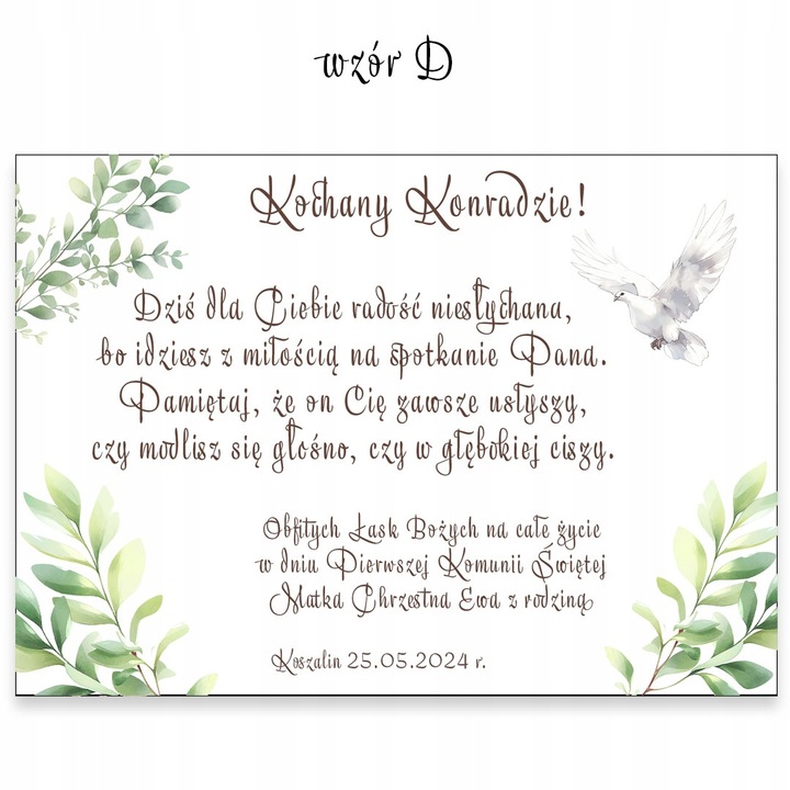 Pamiątka Pierwszej Komunii Świętej Pudełko różaniec