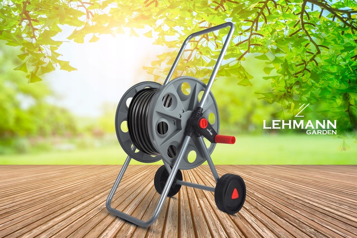 WÓZEK NA WĄŻ OGRODOWY Lehmann ZWIJACZ BĘBEN NA 45M 1/2" lub 25M