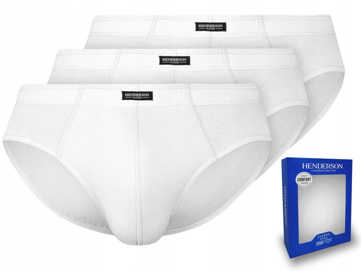 HENDERSON SLIPY MAJTKI MĘSKIE 1446-K121 BIAŁE BAWEŁNA XL