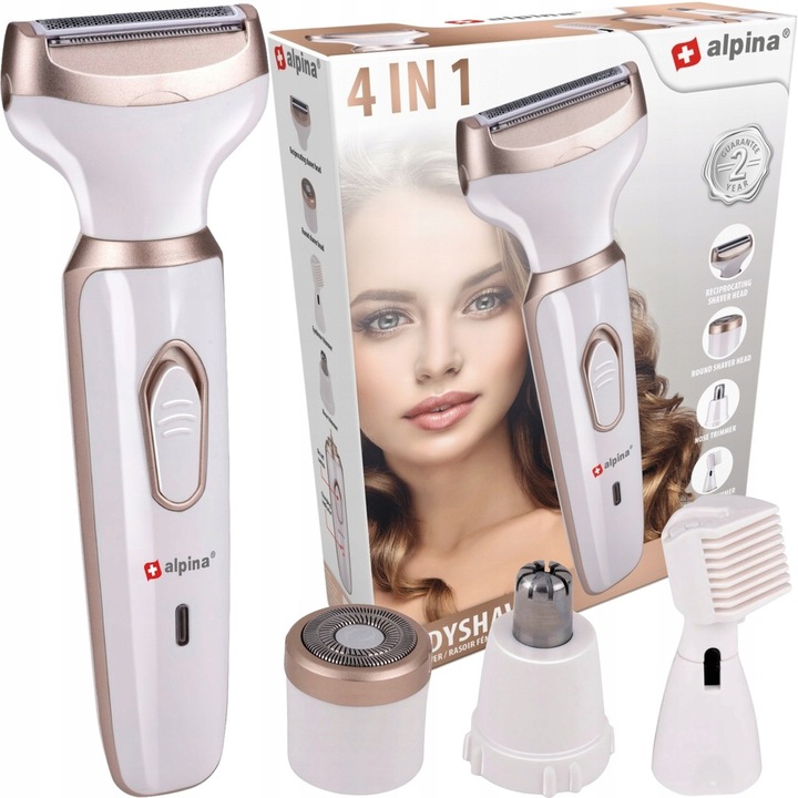 GOLARKA Maszynka DO GOLENIA Elektryczna DAMSKA Trymer Depilator 4w1