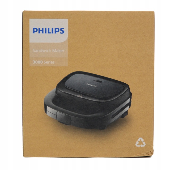 Opiekacz PHILIPS HD2330/90 Seria 3000 DO KANAPEK PANINI 750W czarny
