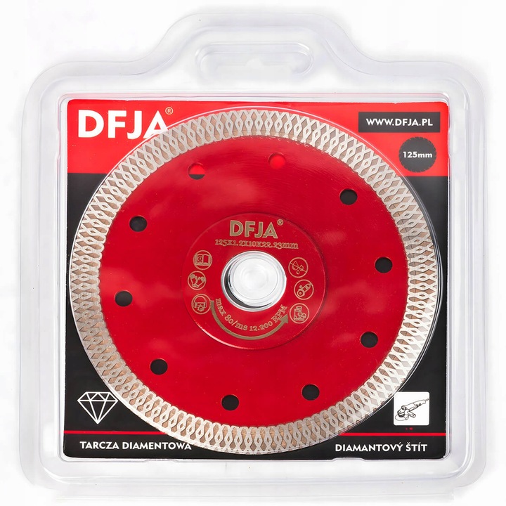 Tarcza Diamentowa do Cięcia Gresu Płytek Granitu Kamienia 125mm MARKI DFJA