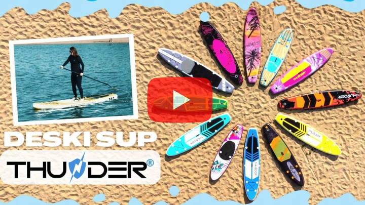 Deska SUP 320CM do pływania bezpieczna pompowana wiosło + akcesoria Thunder