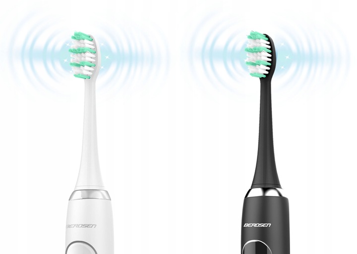 2x SZCZOTECZKA SONICZNA ELEKTRYCZNA DO ZĘBÓW ZESTAW BERDSEN DUO 6