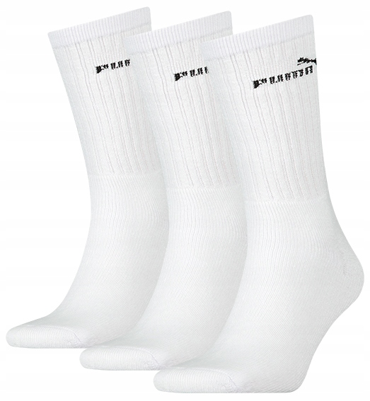 PUMA SKARPETKI KLASYCZNE DŁUGIE BIAŁE 43-46
