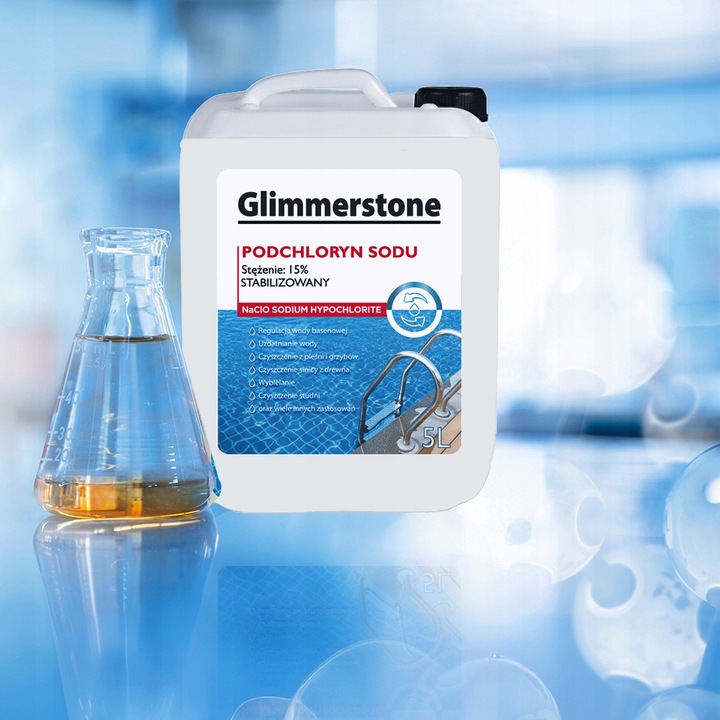 CHLOR PODCHLORYN SODU 15% CZYSZCZENIE Z PLEŚNI GRZYBÓW DO ŚCIAN STUDNI