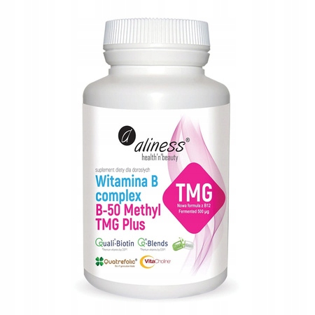 2x Aliness WITAMINA B-50 Methyl Complex 100 kaps Cholina Tiamina B12