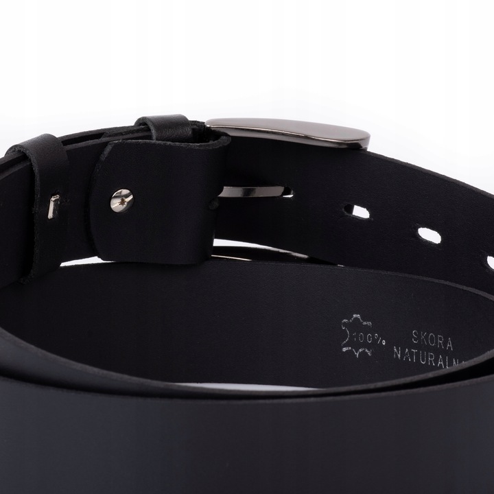 SEPHER Pasek skórzany AUTHENTIC męski CZARNY jeans