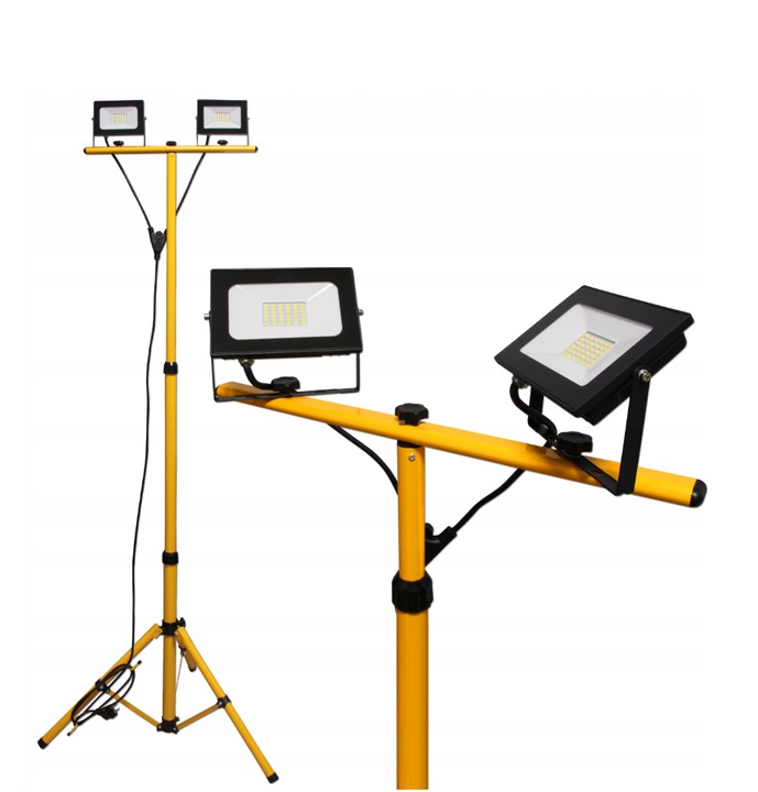 Statyw stojak na naświetlacz halogen LED podwójny