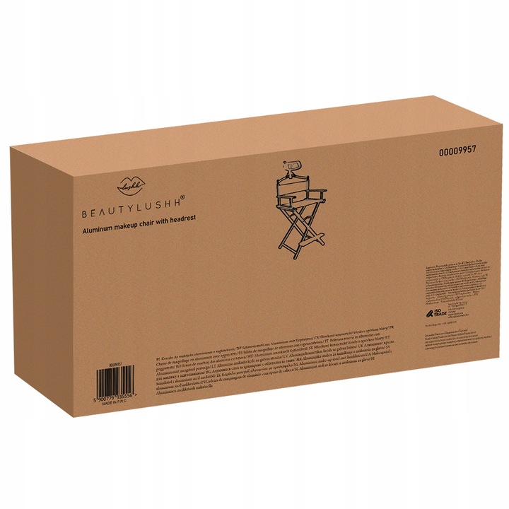 Krzesło do Makijażu Make-Up Wizażu Składane Aluminiowe Zagłówek