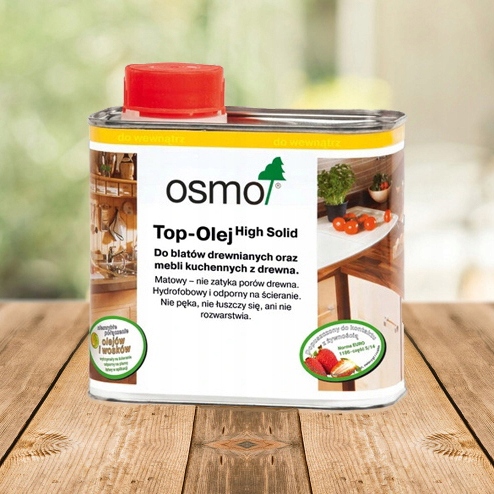 TOP OLEJ do blatów OSMO 3028 BEZBARWNY JEDWABISTY POŁYSK 0,5 L