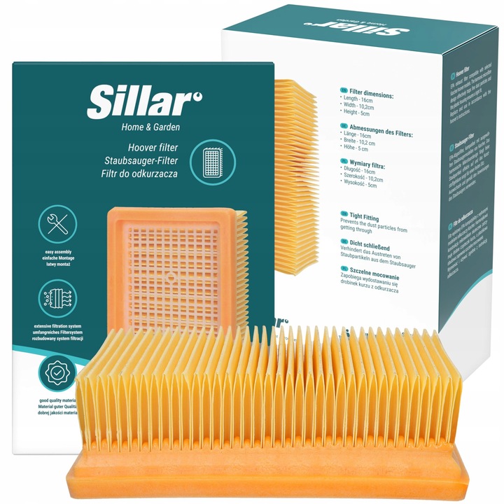 10x Worki + Filtr do odkurzacza Karcher WD4 WD5 WD6 MV4 MV5 MV6 Zestaw