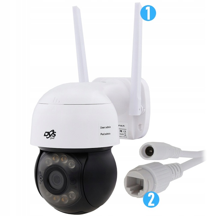 BEZPRZEWODOWA KAMERA WIFI OBROTOWA 4xZOOM FULLHD 2Mpx ZEWNĘTRZNA IR LED