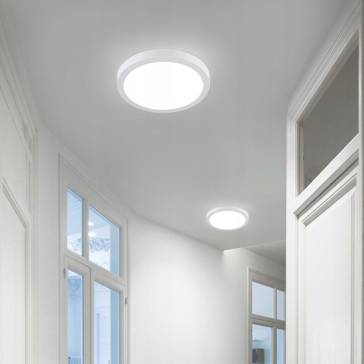 PLAFON NATYNKOWY LAMPA SUFITOWA LED 24W OKRĄGŁA PANEL ŚCIENNY ŚWIETLNY