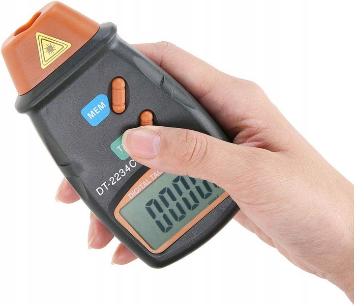 Tachometr laserowy miernik obrotów obrotomierz LCD