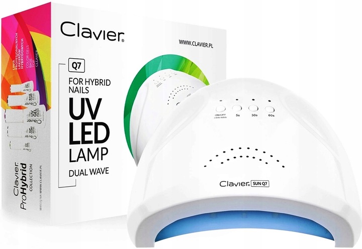 Lampa Do Paznokci Hybrydy Żele 30 Diod 48W Led/Uv Lustrzane Dno Clavier Q7