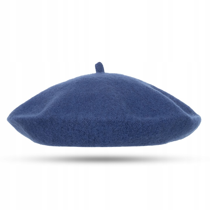 Beret Damski Francuski Wełniany z Antenką Stylowy Premium Gładki