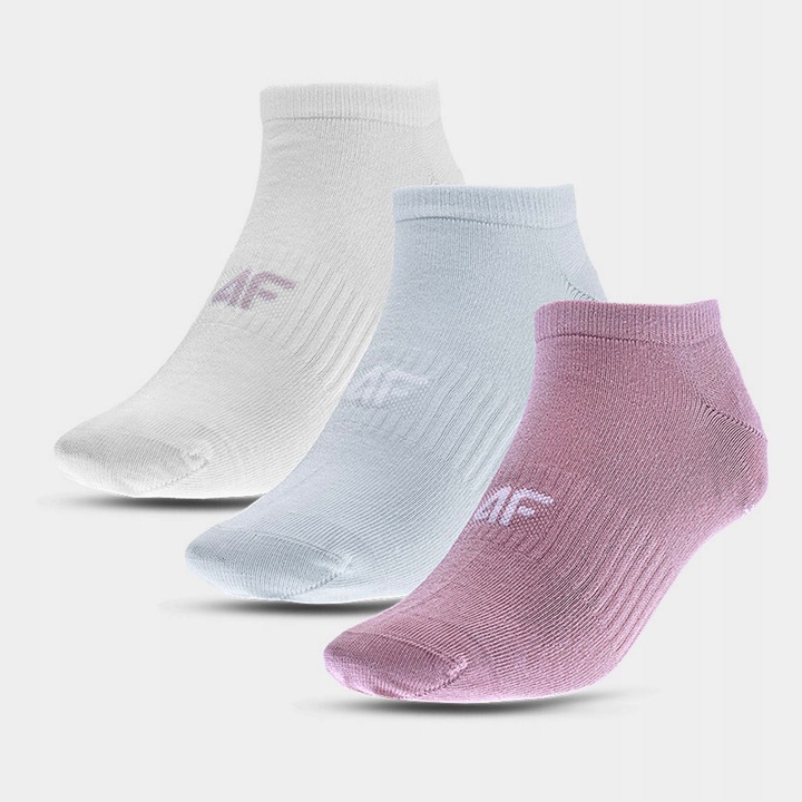 Skarpety Damskie 4F 3-PAK Skarpetki Bawełniane Przed Kostkę F276-90S-35-38