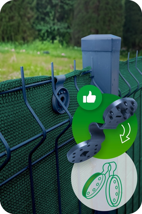 SIATKA CIENIUJĄCA 1,5x50m MASKUJĄCA MATA NA PŁOT OGRODZENIE OSŁONA 90%