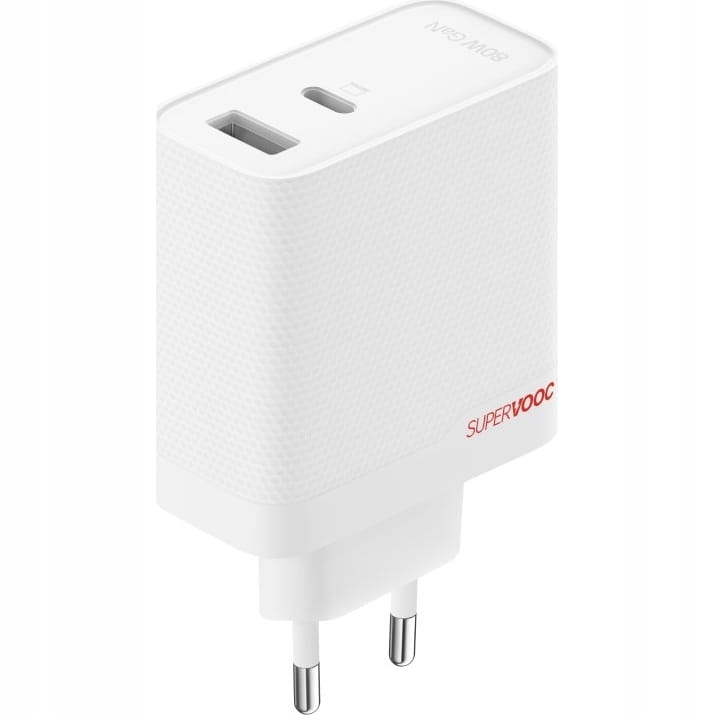 Ładowarka USB-A/USB-C OnePlus, 80W SuperVOOC + kabel 1m, oryginalna, szybka
