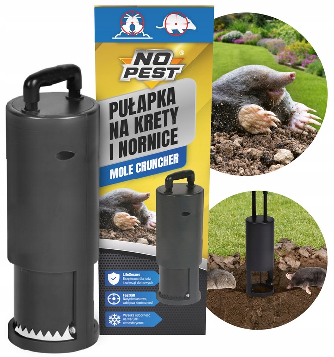 PUŁAPKA ŁAPKA KRETOŁAP CHWYTACZ NA KRETY NORNICE SZCZURY NO PEST (2